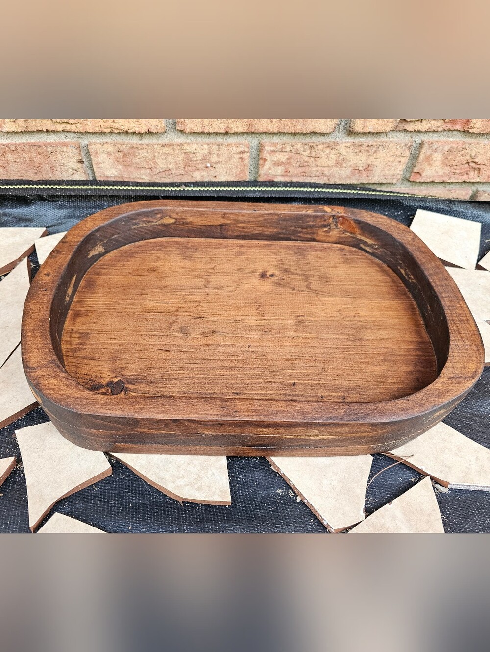 Handmade Wooden Tray - Stain